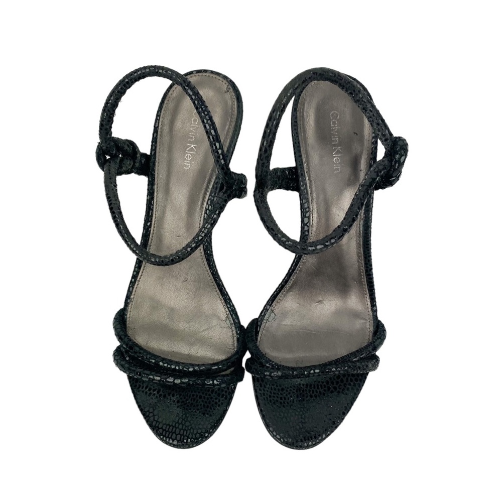 Calvin Klein Amber Metallic Python Heeled Strappy… - image 7